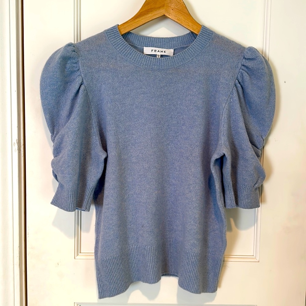 Frankie Crew Chambray Heather Frame sweater